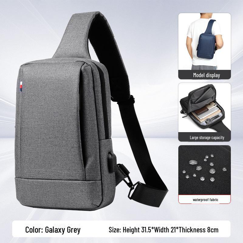 Высококачественная водонепроницаемая сумка-мессенджер для мужчин и женщин из трансграничной моды - модная повседневная дорожная сумка через плечо на груди.