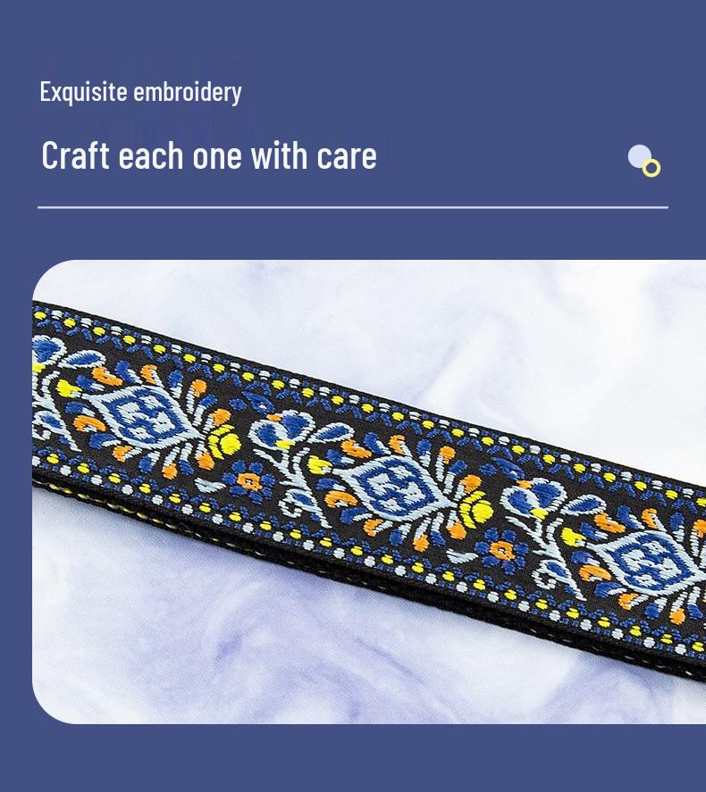 Bonmusica Genuine Leather Crossbody Ukulele Strap for Children and Small Guitars