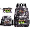 New Hacker Junior Starry Sky School Bag Three-piece Set 10 Heat Transfer Personalized Backpack Leisure Bag