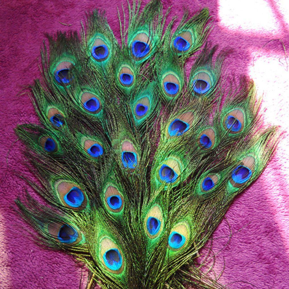 Useful Clothes Decals DIY Party Decor Natural Plume Peacock Eye Feathers Tail Artwork Ornaments