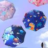 1 шт. Ручной мультяшный зонт Динозавр Астронавт Милый зонт Ветрозащитный Складной Солнцезащитный зонт со светоотражающей полосой