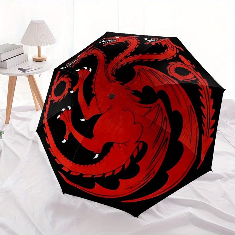 1pc Game of Thrones Windproof Automatic Umbrella, Portable Folding design, Lightweight for Women/Men268