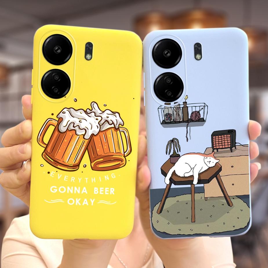 For Xiaomi Poco C65 Case Redmi 13C Cute Fashion Cartoon Cover Soft Silicone Phone Case For Xiaomi Redmi 13C Poco C65 C 65 Bumper
