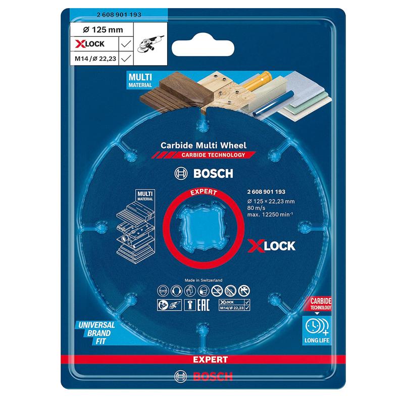 BOSCH 2608901193 Expert Carbide Multi Wheel X-LOCK отрезной диск прочный режущий диск из твердого металла насадки для электроинструмента
