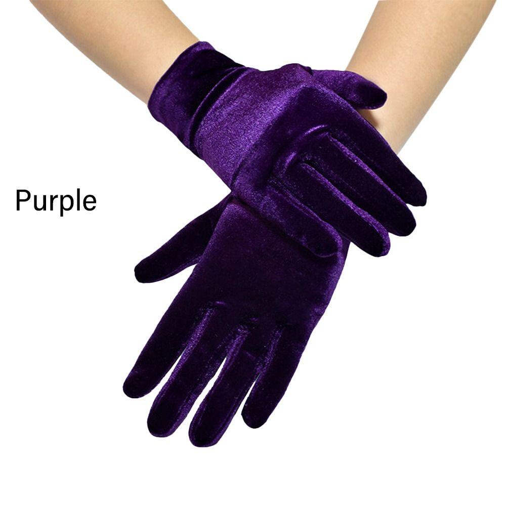 Halloween Autumn Winter Female Full Finger Velvet Full Finger Gloves Warm Gloves Mittens