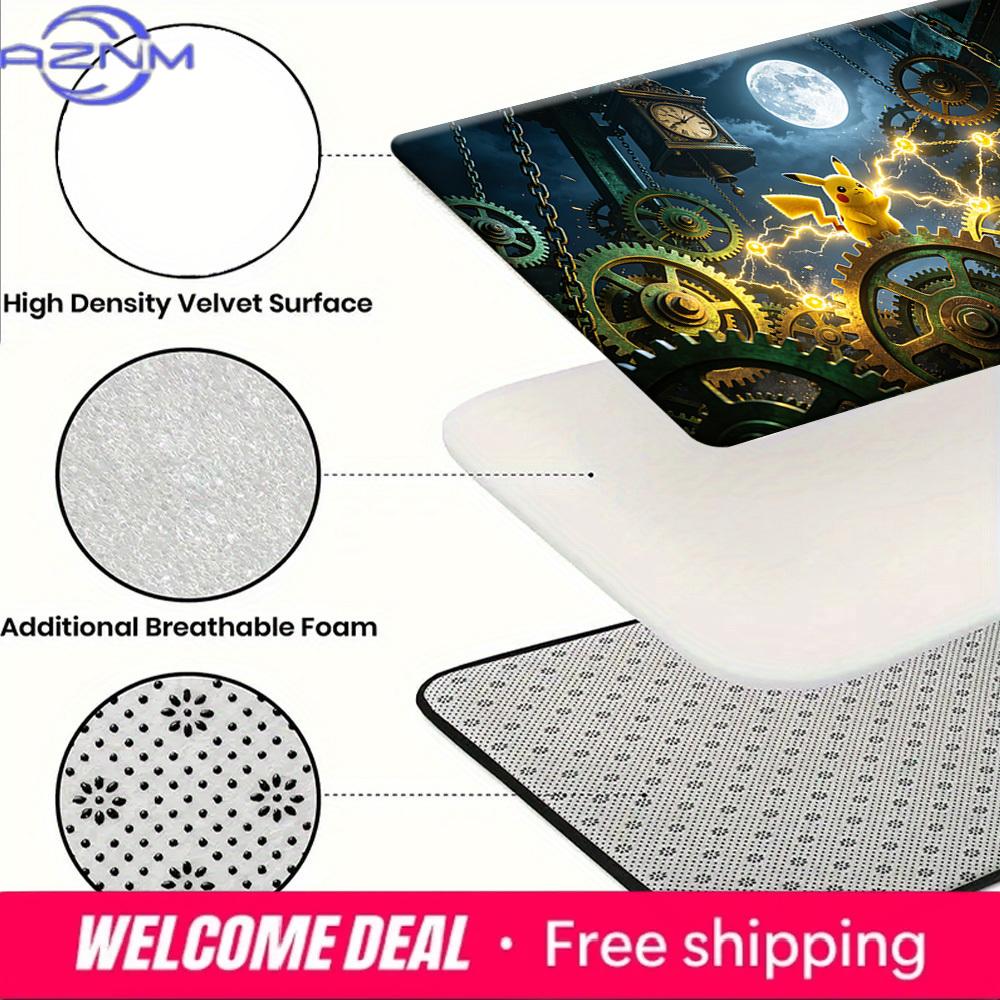 Pokemon Pikachu Steampunk Gear Moon Print Non-Slip Floor Mat Doormat