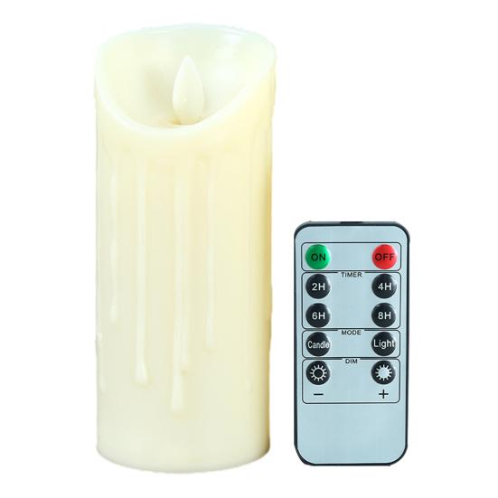 Водонепроницаемые беспламенные свечи на батарейках, светодиодные свечи с пультом дистанционного управления, мерцающие фальшивые столбовые свечи для свадьбы, Хэллоуина