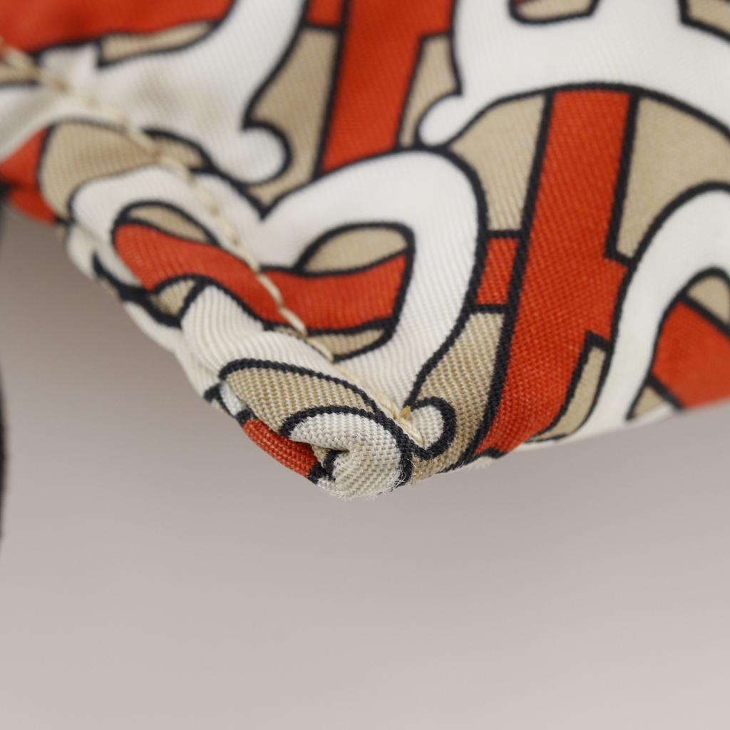 BURBERRY TB monogram Backpack Daypack knapsack Orange Nylon Women Used