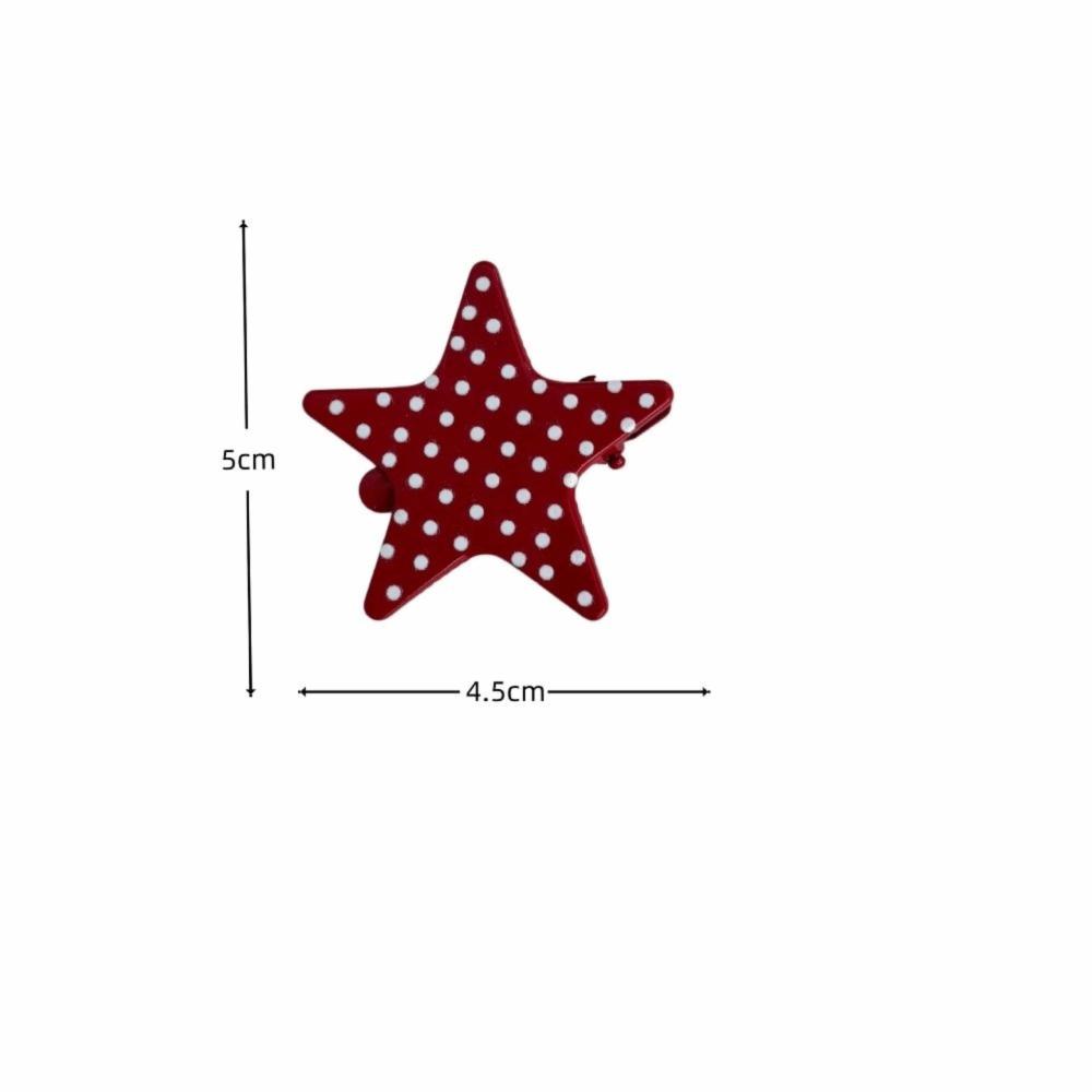 Lightweight Star Hair Clip Five-Pointed Star Hairpin Street Style Fashion Outfit