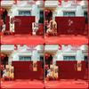 Rural Chinese Wedding Double Happiness KT Board, Outdoor Photo Backdrop for Marriage Reception