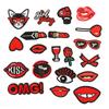 20pcs Lip Pattern Patch Decorative Lipstick Clothing Sticker Embroidery Adhesive Iron‑On Patch
