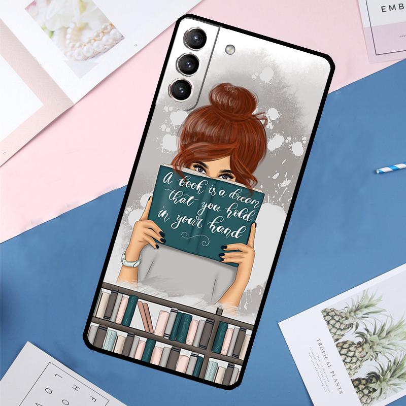 Чехол "Любитель книг" для Samsung Galaxy S25 Ultra S21 S22 S23 S24 Ultra S9 S10 Plus S20 FE S25 FE Задняя крышка