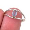 Натуральный кианит, драгоценный камень, ручная работа, серебро 925 пробы, ювелирное кольцо, размер 7.5 W1D01