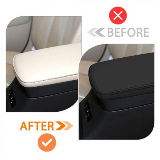 Fits 2010-2012 Lexus ES350 Black Vinyl Leather Center Console Lid Armrest Cover