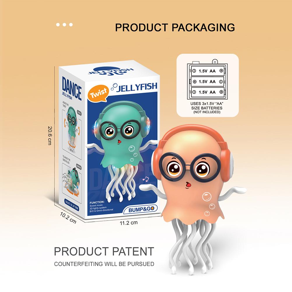 Электрический танцующий кальмар, детская игрушка, автоматическое избегание препятствий, кальмар, интерактивная робототехника, подарок для снятия стресса для детей, малышей