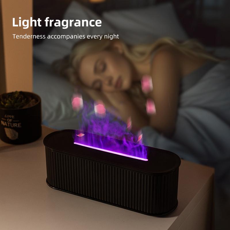 Ароматический диффузор, увлажнитель воздуха Flame Air Humidifier USB, настольный, для дома, спальни, ароматизатор, эфирное масло, диффузор с цветным ночным светом