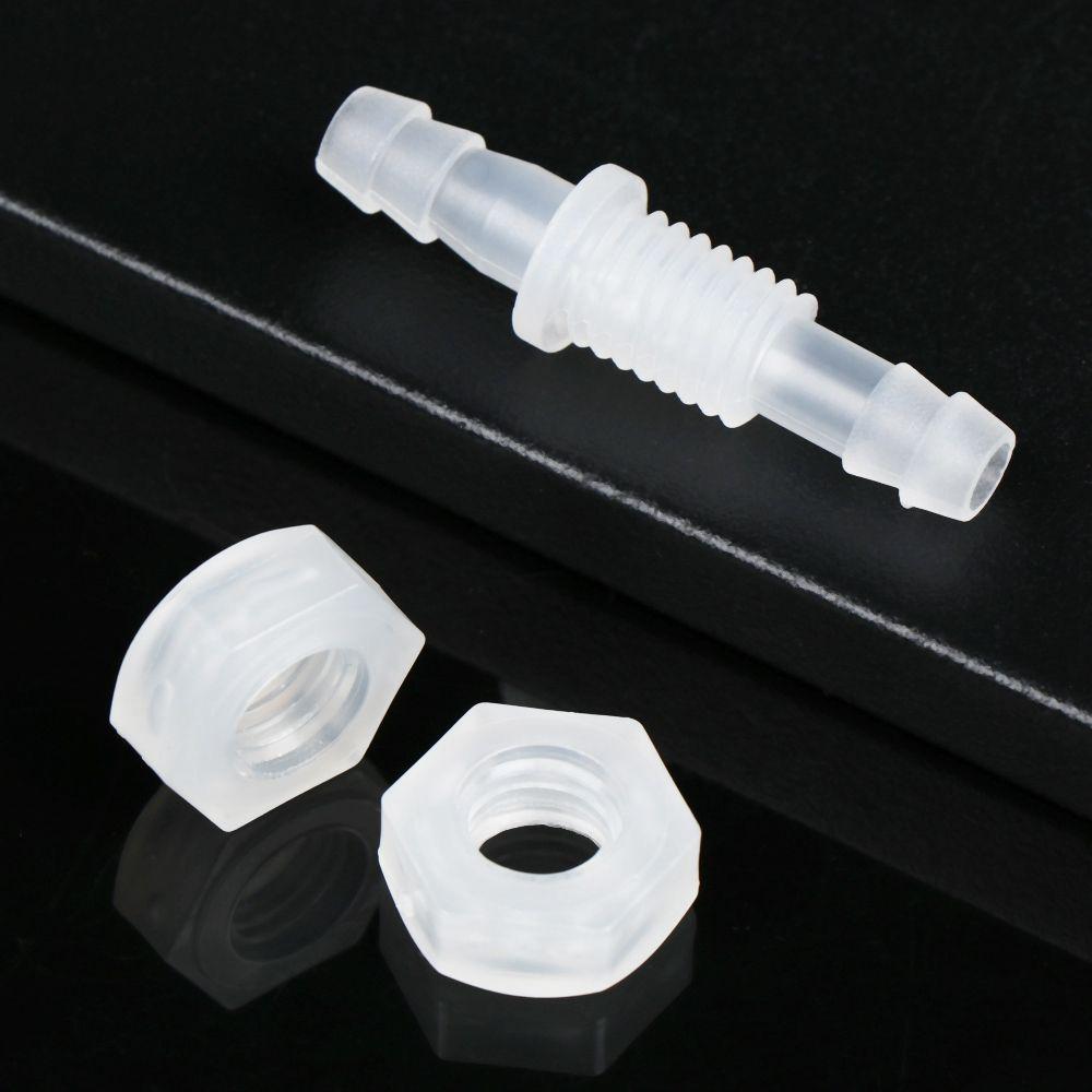 5pcs PP Air Pump Pagoda Joints Hose Fittings Thread Hex Nut Fish Tank Adapter Straight Connectors