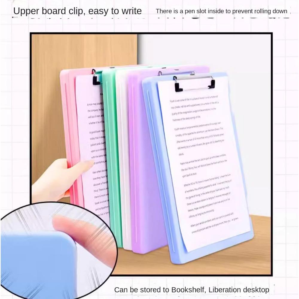 Multi-function File Splint Storage Box Writing Board Side Opening Clasps Folder School Stationery