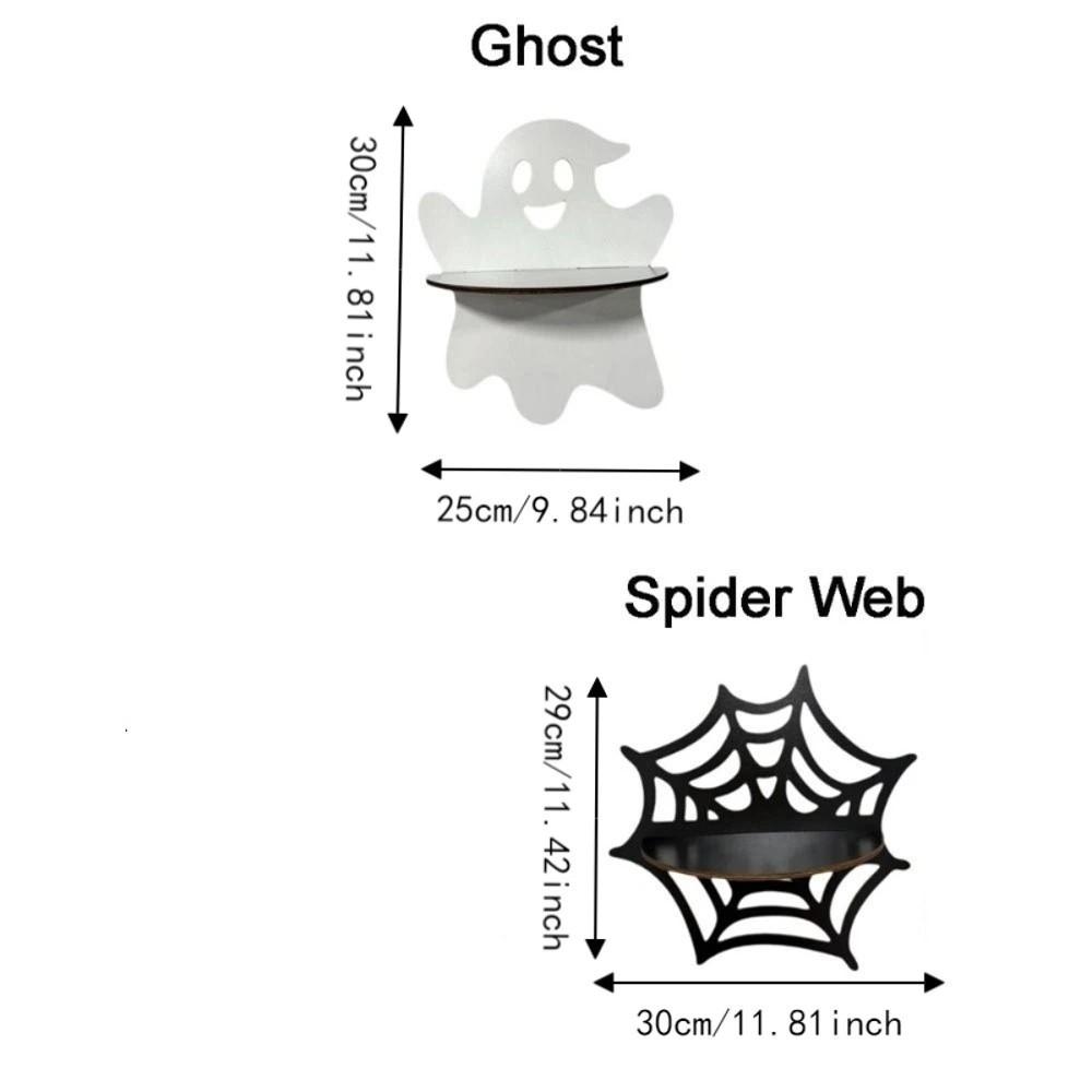 Halloween Theme Spider Web Wall Shelf Halloween Floating Shelf  Wall Display Organizer