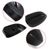For Fiat 500 2007- Carbon/Glossy Black Side Mirror Cover Cap Door Wing Rearview Mirrors Accessories