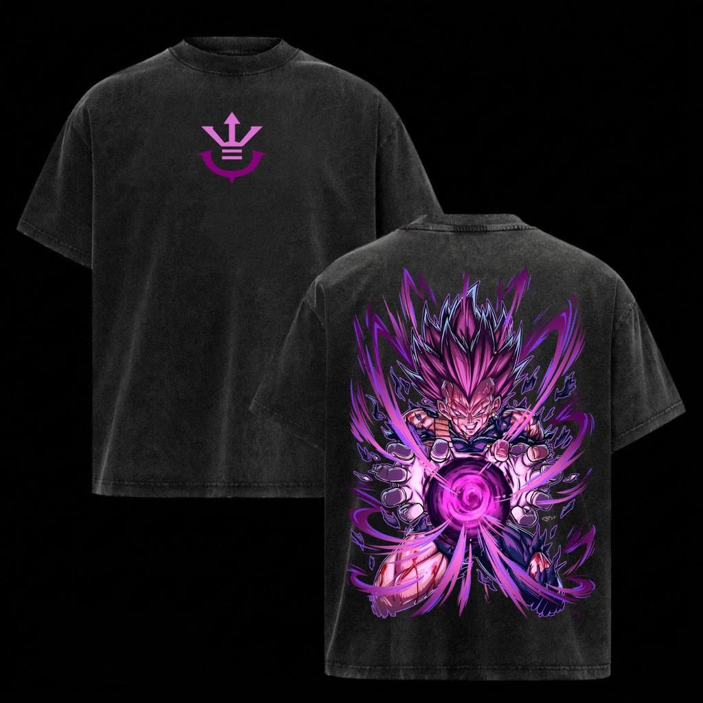 Retro Vegeta Ultra Ego Shirt Vintage Dragon Ball Super Anime Graphic Tee Men Top