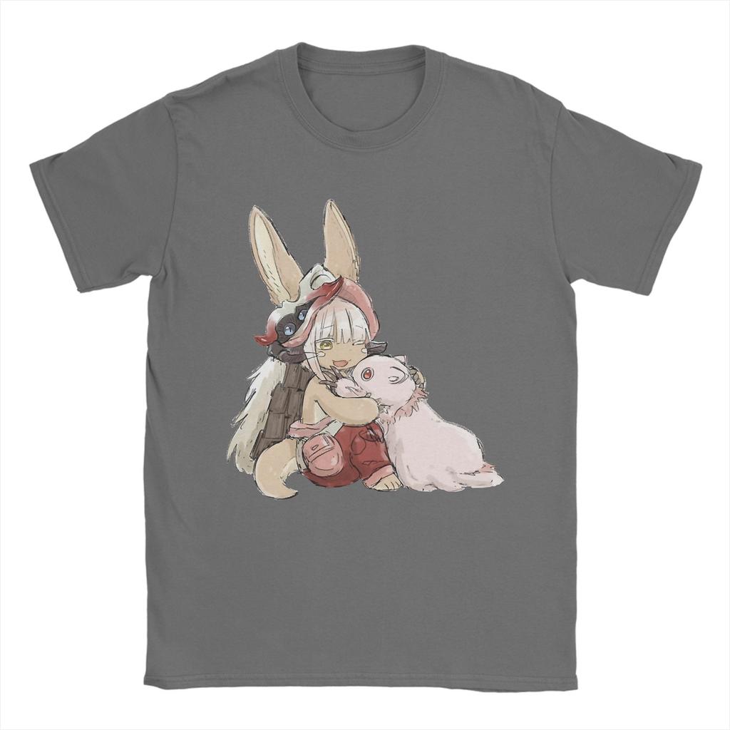Коричневая футболка Made in Abyss Летняя Футболки Харадзюку Мужская 100% хлопок Круглый вырез 4XL 5XL 6XL Футболки Короткий рукав Y2K Повседневные топы