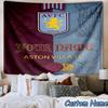 Custom Name Aston Villa Football Club Printed Tapestry, for Bedroom,Livingroom, dormitory, Large Wall Decor, Fabric Decor Fan Birthday Gifts