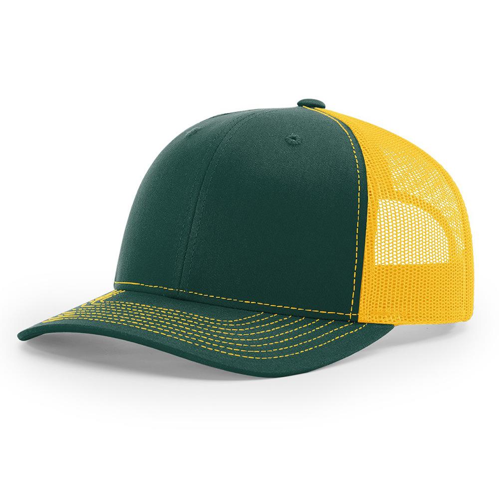 OEM Custom 6 Panel Structured Trucker Mesh Hat High Quality Cotton 3D Embroidery Logo Plain Cap Curved Brim for Velour Terry