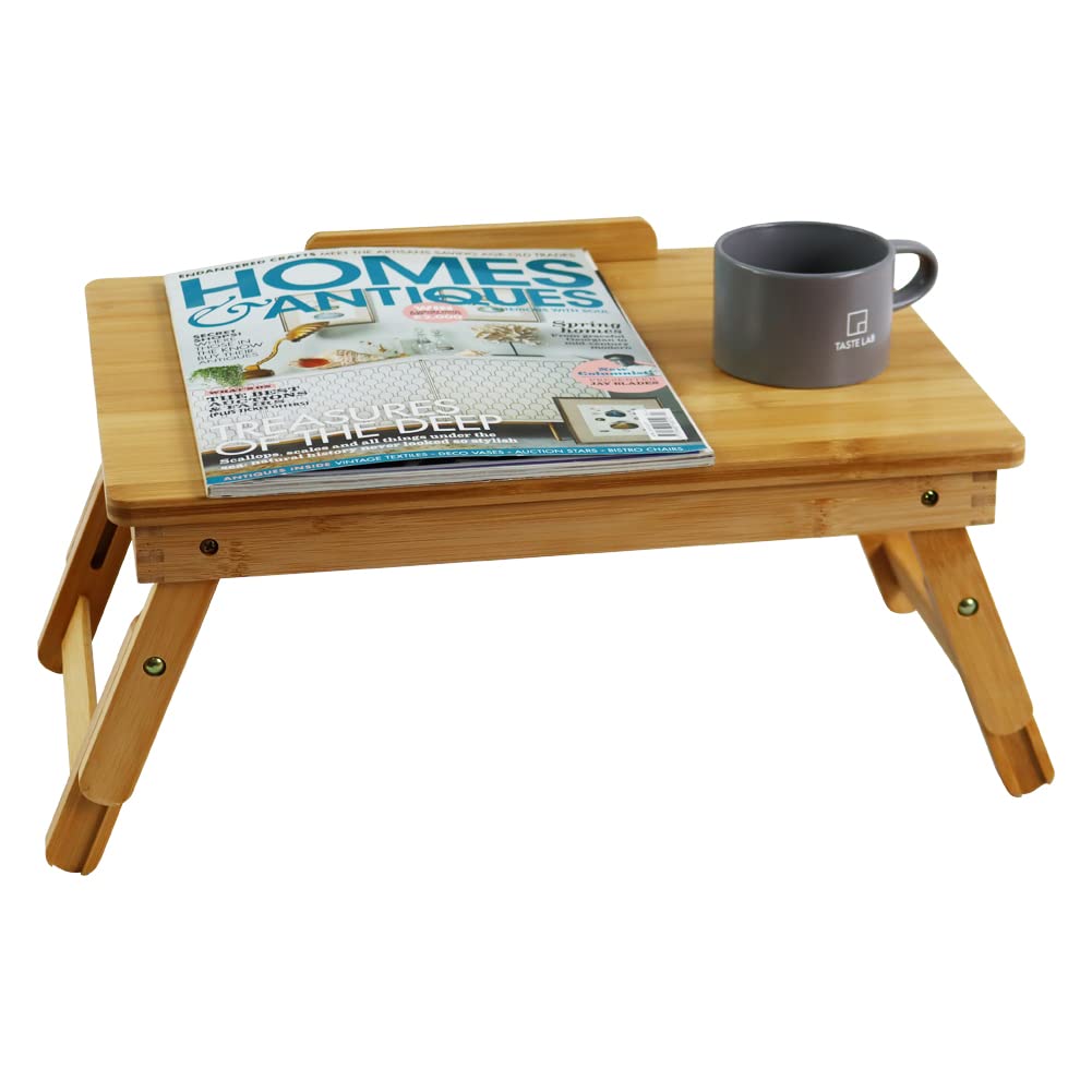 WKWKER Бамбуковый компьютерный складной стол со складной регулируемой высотой и прикроватный кофейный компьютерный ПК рабочий стол-поднос, Чабудай, Ножки,