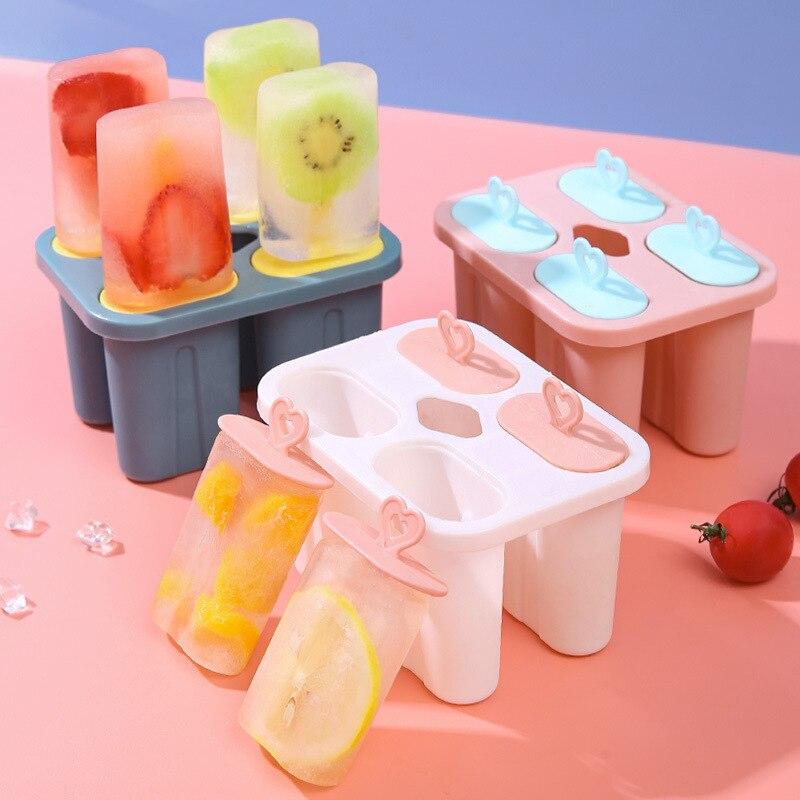4/6 Even Popsicle Mold with Cover Mold Ice Cream Mold Popsicle Molds DIY Ice Cream Mould Homemade Ice Cream Popsicle Mold