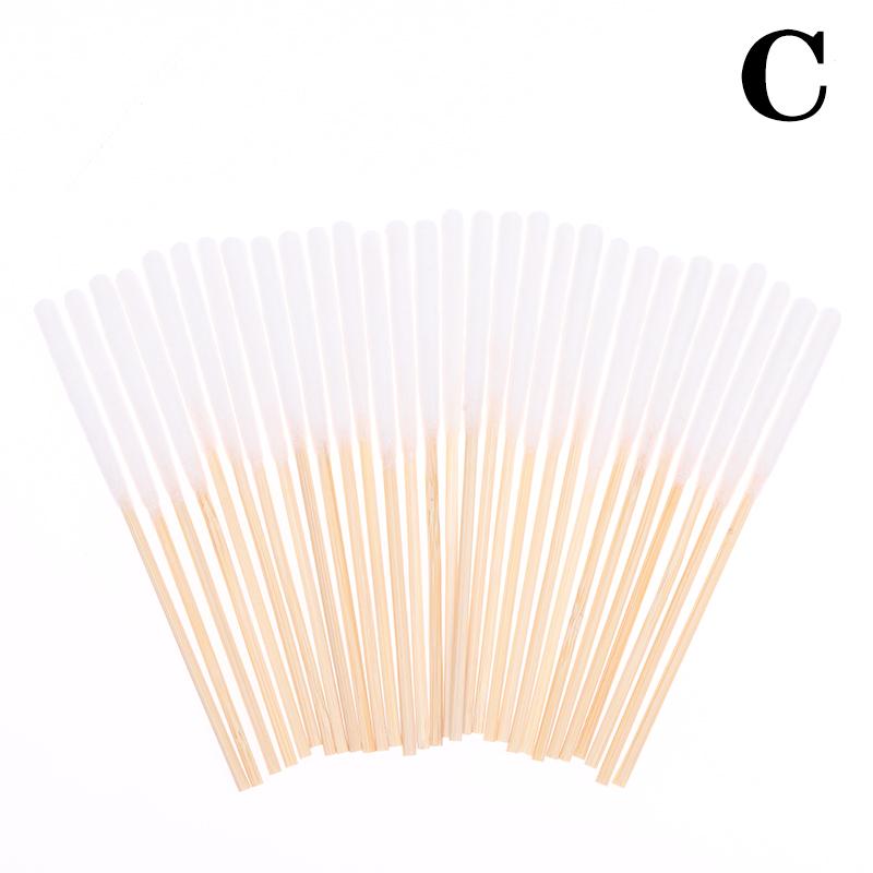 30 шт. сумка бамбуковые ватные палочки бутоны с длинной ватной головкой для бровей, губ, линии глаз, перманентная татуировка, макияж, косметика