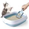 Кошачий туалет с защитой от брызг и совком для просеивания мусора, съемный полузакрытый туалет для мелких животных