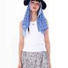 OGI Blue Butterfly Check Scarf Rectangle