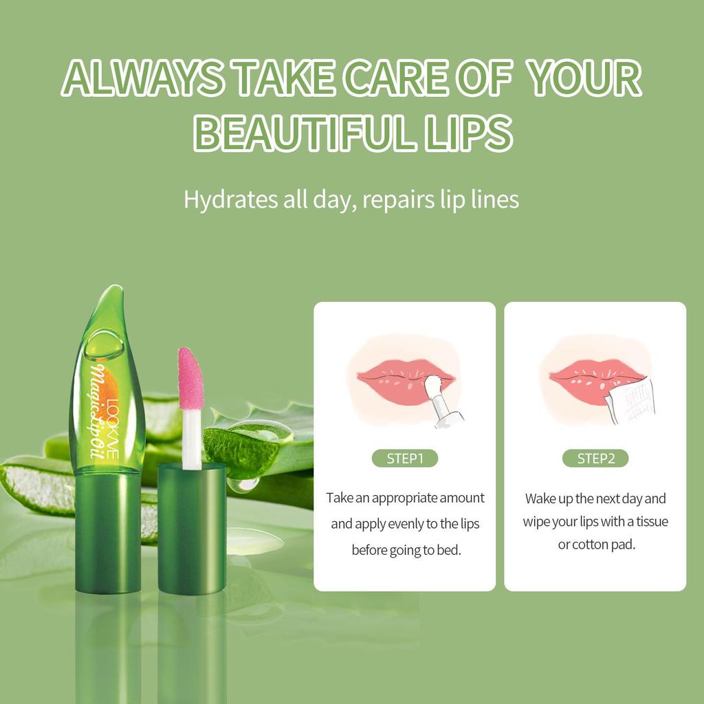Глубоко увлажняющий бальзам для губ Aloe Vera Magic Lip Oil LK20L