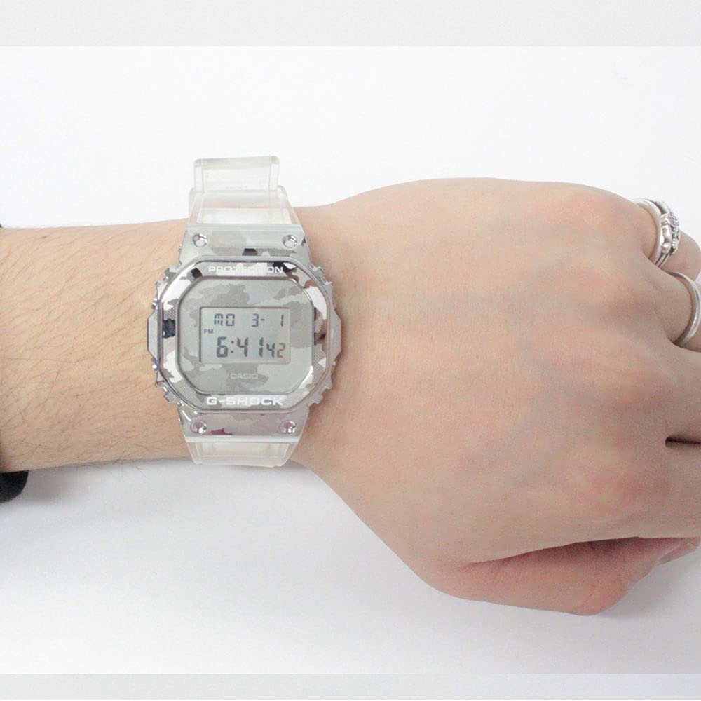 CASIO Casio G-SHOCK G-Shock часы мужские женские цифровые металлические камуфляжные камуфляжные скелетоны GM-5600SCM-1 [Товар]