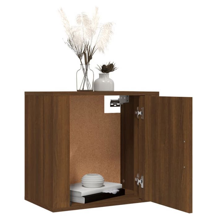 Table de chevet murale - Maison Exclusive - Flottante - Chêne marron - 50x30x47 cm