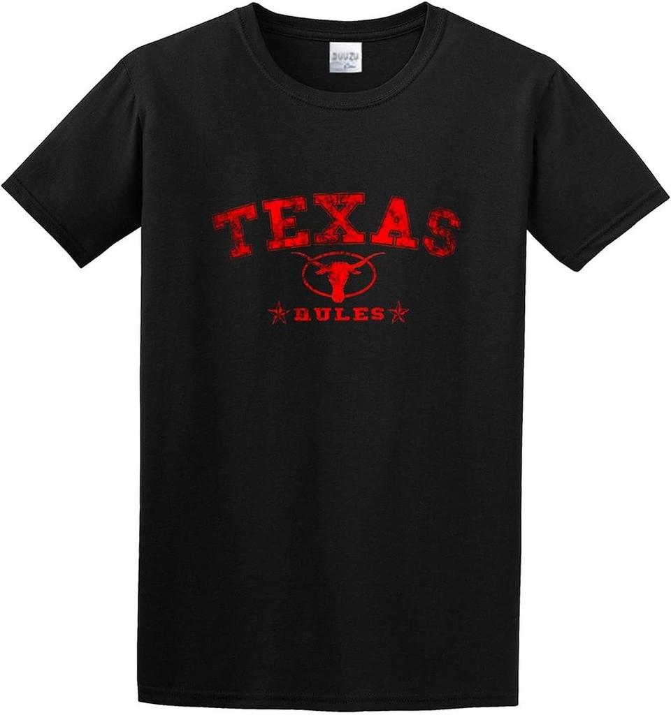 Texas Rules Graphic O-Neck 100% Cotton Short Sleeve Unisex T-Shirt