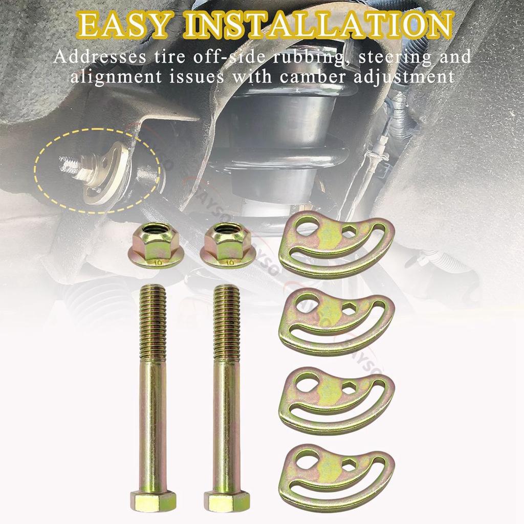 1 Комплект Болтов для Регулировки Развала-Схождения для Chevrolet Silverado 2500 3500 для GMC Sierra 1500 2500 ±1,5 Градуса Передние