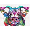 5D DIY Full Round Diamond Embroidery Floral Pattern Pig Round Diamond Painting Cross Stitch