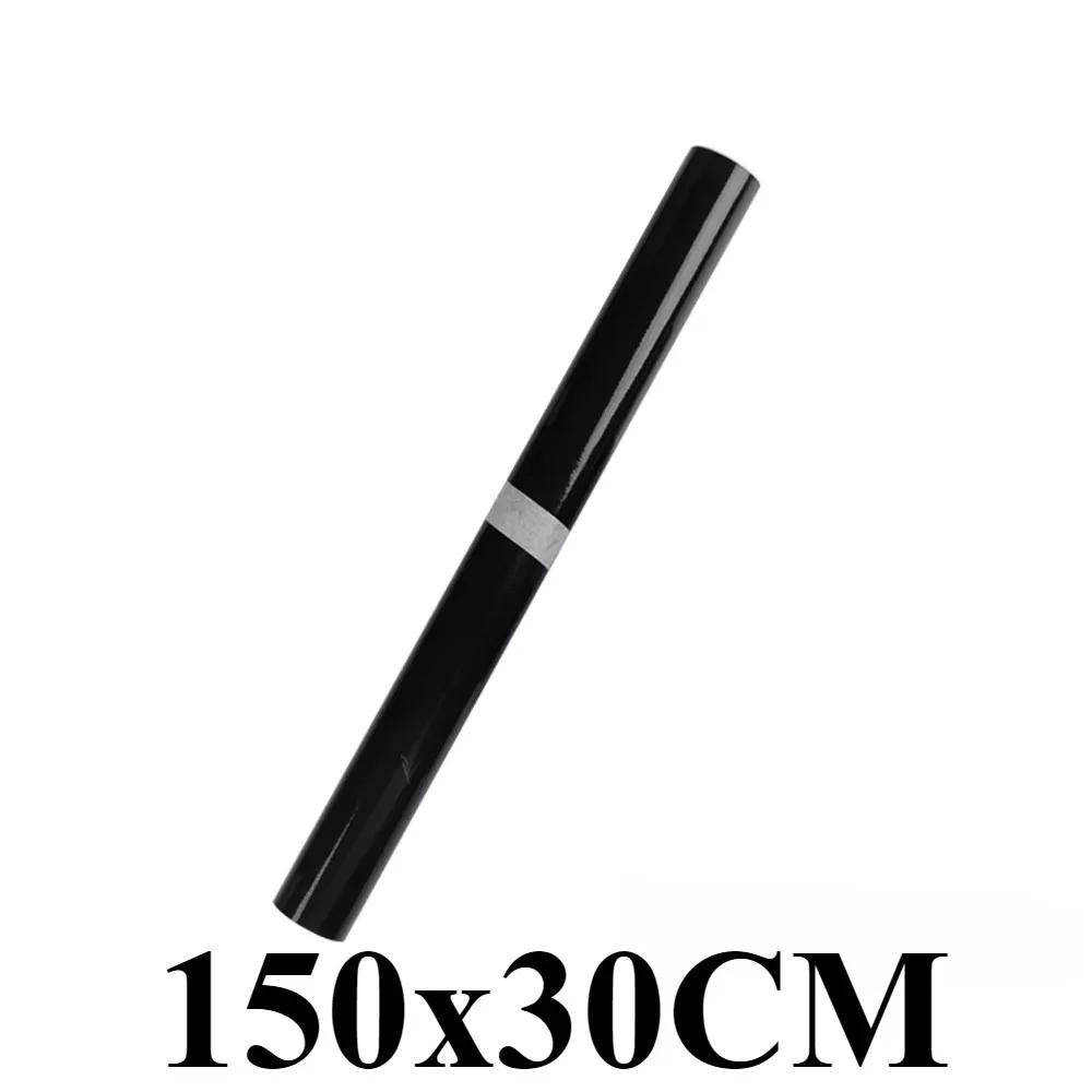 Self Adhesive Vinyl Sticker Bubble Free for Window Trim Mirror Car Motorcycles Bicycle Laptop Piano Black Glossy Vinyl Wrap Film