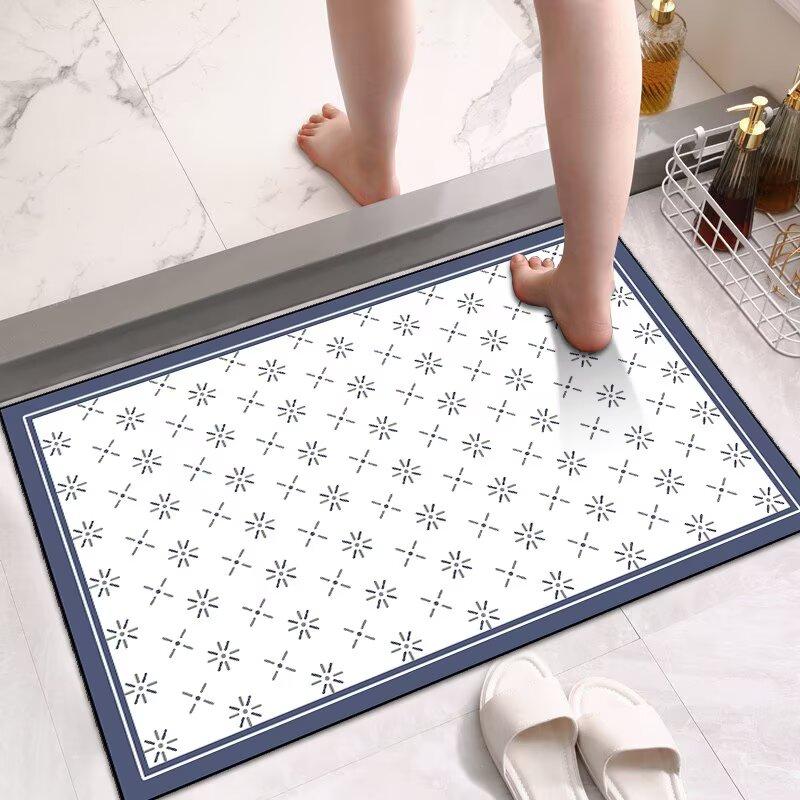 Коврик для ванной комнаты Сильно впитывающий диатомовый коврик для унитаза Нескользящий коврик для ног Ковер для комнаты