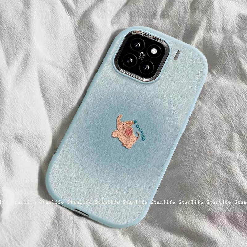Градиентный Дамбо Совместимый с Apple 15 iPhone 17 Pro Max Чехол для телефона Металлическое кольцо Силиконовый чехол Huawei Xiaomi