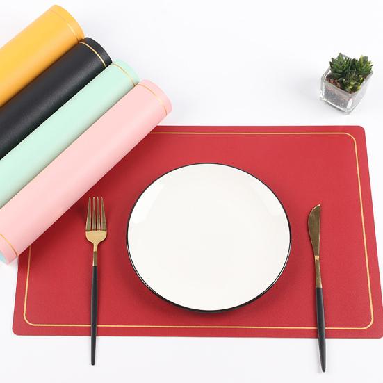 Коврик Двусторонний цветной прямоугольный стол Маслостойкий коврик Водонепроницаемая теплоизоляционная чаша