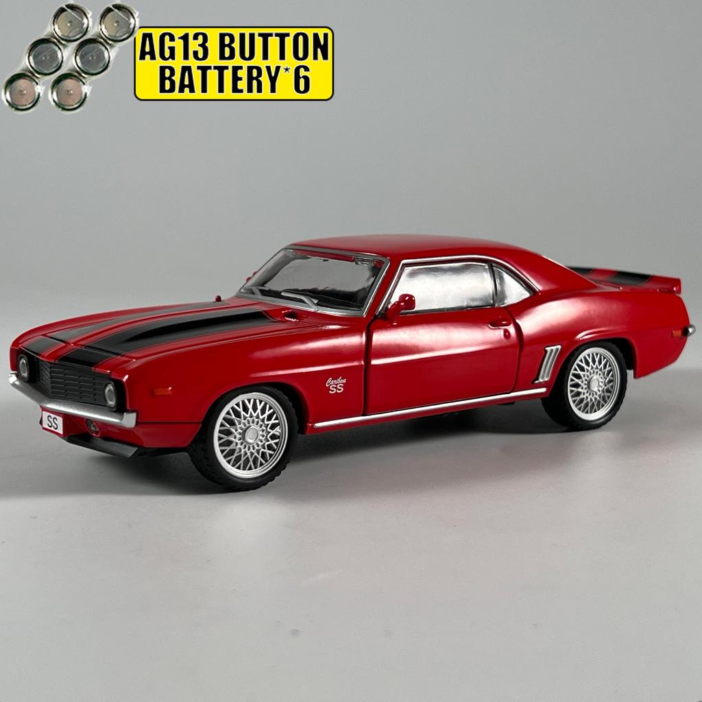 1:32 Chevrolet Camaro SS 350 1969 Super Classic Sports Cars Alloy Metal Diecast Model Car Home Trendy Toys Ornaments Holiday Boy