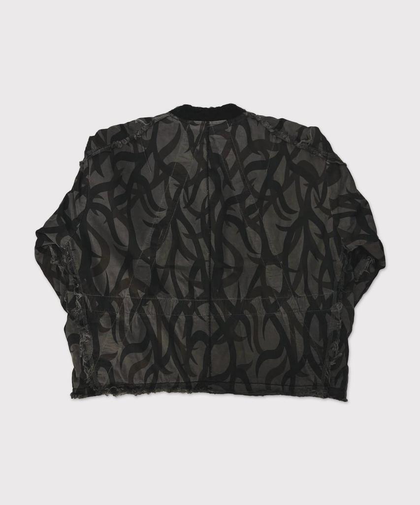 Minus Slash Seam Tribal Camouflage Flight Jacket 20Yeas Bk(Aged Twill) - Black Lining