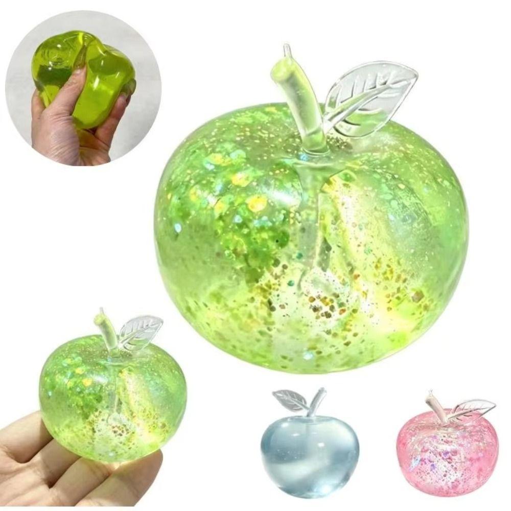 Soft Clear Jelly Squishy Ball Blue Maltose Squishy Toy Ball Quick-rebound Squeeze Toy Office