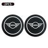 1/2pcs Car Coaster Water Cup Slot Non-Slip Pad Emblem Auto Accessories For Mini Cooper F54 F55 F56 F57 F60 R50 R56 R52 R53 s5