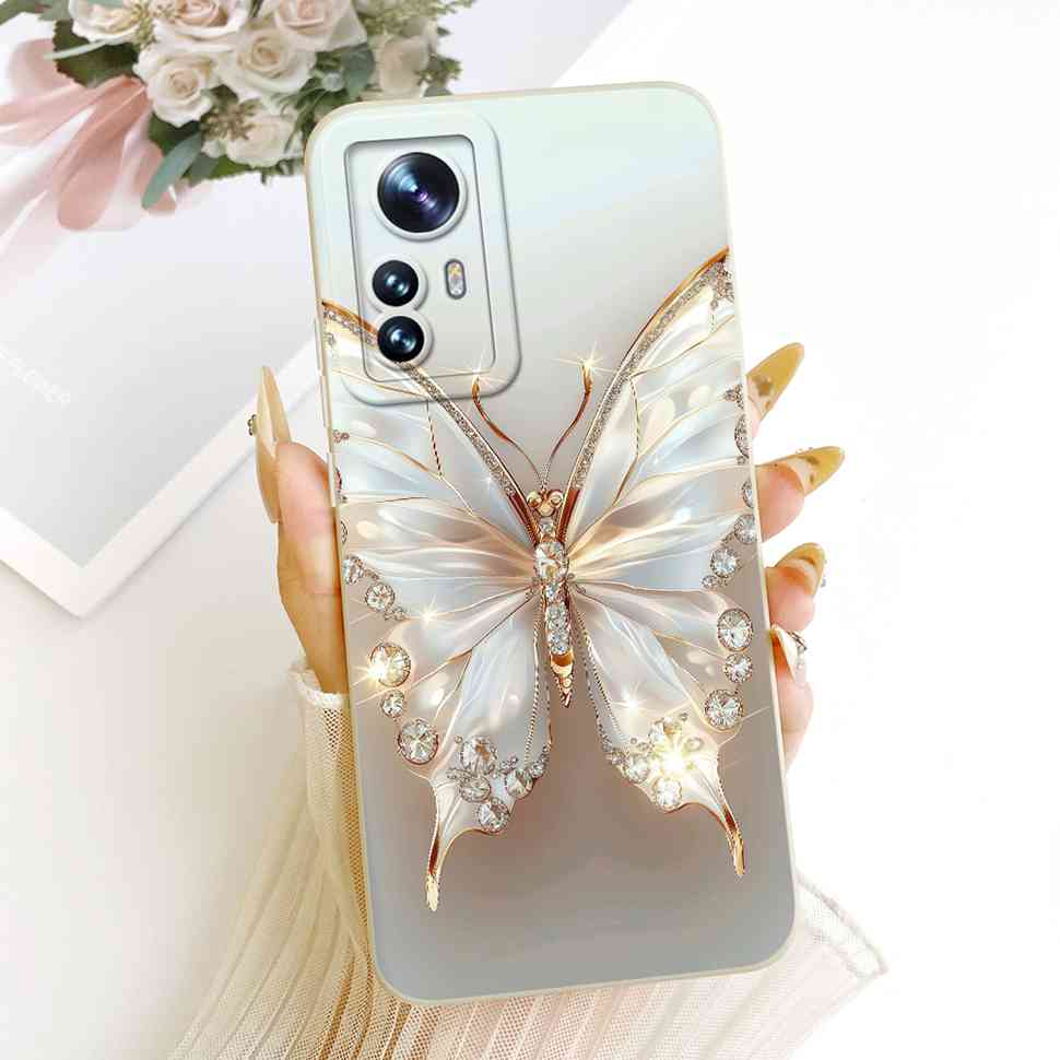 For Xiaomi Mi 12 Pro 2201122C Case Bright Flowers LOVE Silicone Soft Back Cover For Xiaomi MI12 PRO Mi 12S Pro 6.73" Phone Cases