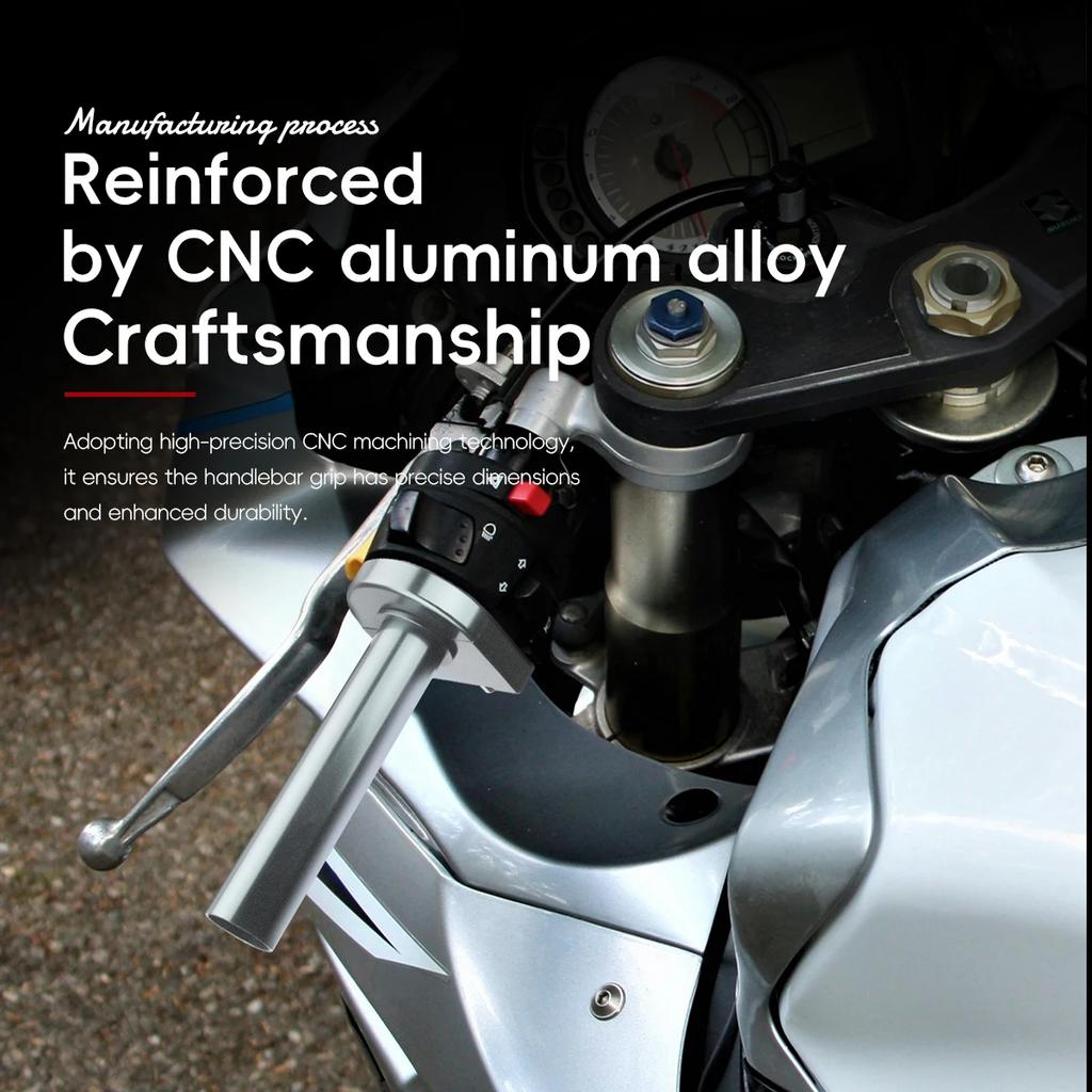 Мотоциклетные алюминиевые ручки газа с ЧПУ, ручки руля, универсальные для мотоцикла, мопеда, скутера, велосипеда, аксессуары