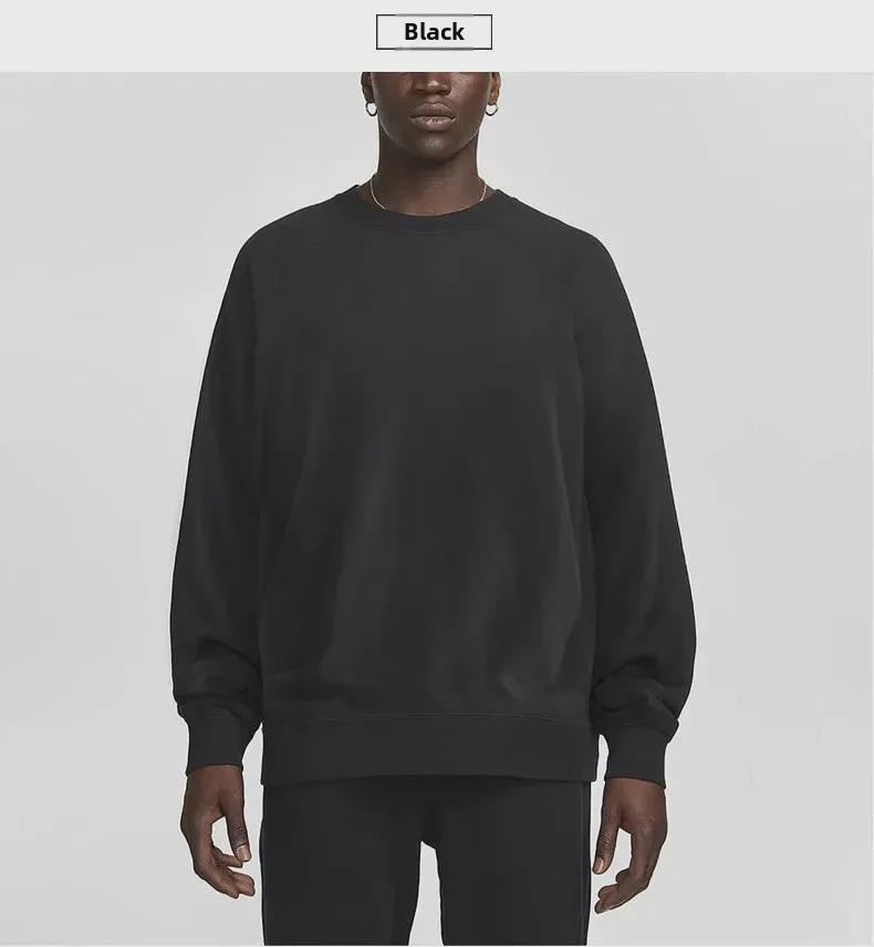 Мужская свободная повседневная толстовка-пуловер с длинным рукавом - осенне-зимняя круглая горловина, студенческий и парный стиль